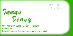tamas diosy business card